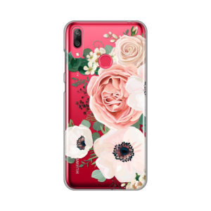 Torbica Silikonska Print Skin za Huawei Y7 2019/Y7Prime 2019 Luxury Pink Flowers 18