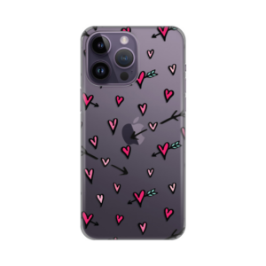 Torbica Silikonska Print Skin za iPhone 14 Pro Max 6.7 Heart Pattern 18