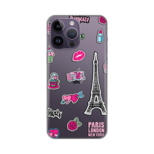 Torbica Silikonska Print Skin za iPhone 14 Pro Max 6.7 Love Paris 18