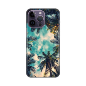 Torbica Silikonska Print Skin za iPhone 14 Pro Max 6.7 Palm tree 18