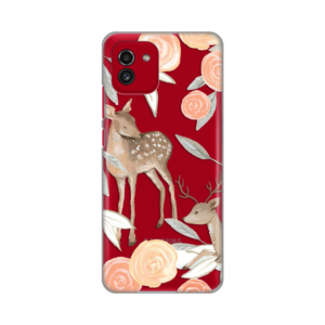 Torbica Silikonska Print Skin za Samsung A035G Galaxy A03 Flower Deer 18