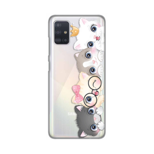 Torbica Silikonska Print Skin za Samsung A515F Galaxy A51 Cats 18