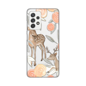 Torbica Silikonska Print Skin za Samsung A525F/A526B/A528B Galaxy A52 4G/A52 5G/A52s 5G Flower Deer 18