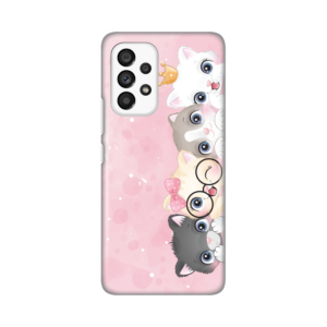 Torbica Silikonska Print Skin za Samsung A536B Galaxy A53 5G Pink cats 18