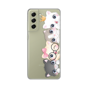 Torbica Silikonska Print Skin za Samsung G990 Galaxy S21 FE Cats 18