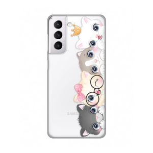 Torbica Silikonska Print Skin za Samsung G991B Galaxy S21 Cats 18