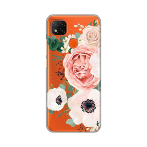 Torbica Silikonska Print Skin za Xiaomi Redmi 9C/10A Luxury Pink Flowers 18