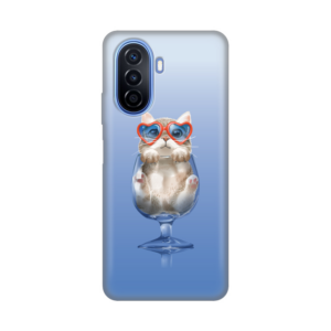 Torbica Silikonska Print za Huawei Y70/Y70 Plus Funny Cat 18