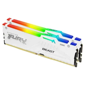 Memorija DDR5 32GB (2x16GB) 5600MHz Kingston Fury Beast RGB XMP KF556C40BWAK2-32 White 18