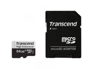 TRANSCEND 64GB microSD w/ adapter U1, High Endurance, Read/Write 95/45 MB/s 18