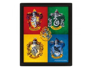 Pyramid International Harry Potter (Colourful Crests) – Framed 18