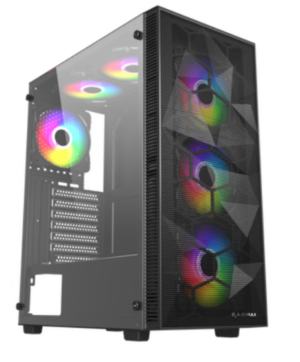 Kuciste Raidmax Talos window/black, 4x 120mm RGB/650W/RT650RGB 18