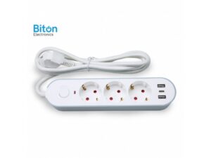 Biton Electronics GS03KU Prenosna priključnica (3x šuko+3xUSB) 5m 18