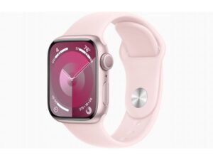 APPLE Watch S9 GPS 41mm Pink Alu Case w Light Pink Sport Band – M/L ( mr943se/a ) 18