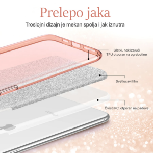 Torbica Crystal Dust za Samsung A145R/A146B Galaxy A14 4G/5G roze 18