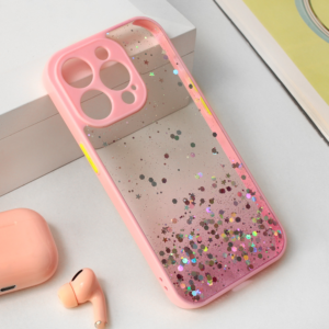 Torbica Frame Glitter za iPhone 15 Pro 6.1 roze 18