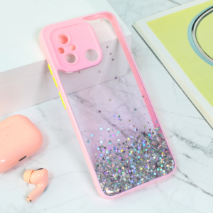 Torbica Frame Glitter za Xiaomi Redmi 12C roze 18