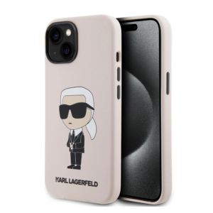 Torbica Karl Lagerfeld Hc Silicone NFT Ikonik za iPhone 15 6.1 roze (KLHCP15SSNIKBCP) 18