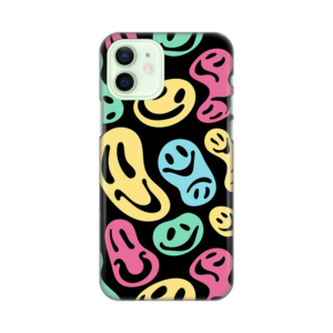 Torbica Silikonska Print za iPhone 12 6.1 Black Color Smiles 18