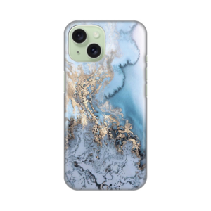 Torbica Silikonska Print za iPhone 15 6.1 Blue Gold Marble 18