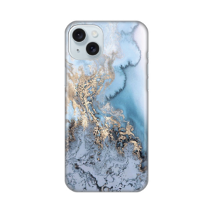 Torbica Silikonska Print za iPhone 15 Plus 6.7 Blue Gold Marble 18