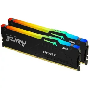 Memorija DDR5 32GB (2×16) 6000MHz Kingston Fury Beast RGB KF560C30BBAK2-32 18