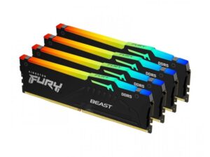 KINGSTON DIMM DDR5 128GB (4x32GB kit) 5200MT/s KF552C40BBAK4-128 FURY Beast Black RGB XMP