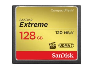 SANDISK COMPACT FLASH CARD.128GB Extreme SDCFXSB-128G-G46 18