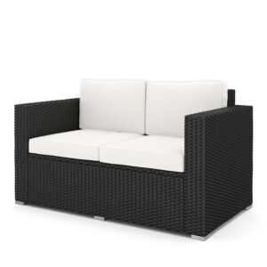 Rattan salon VENEZIA crno/belo 7608 21