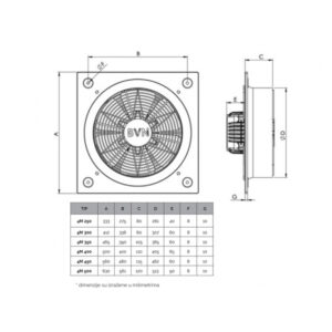 BVN-VENTILATOR 4M 300-BK(WOKS) 18