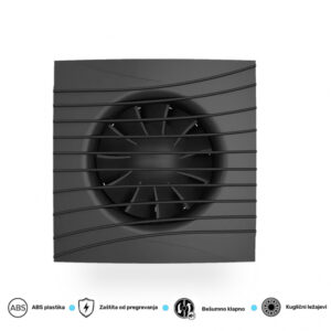 ERA VENTILATOR F100 SILENT 4C CRNI 18