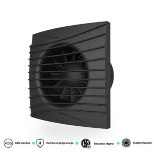 ERA VENTILATOR F125 SILENT 5C CRNI 18