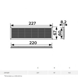 ERA ZALUZINA 2307DP BELA (227×67 mm) 18