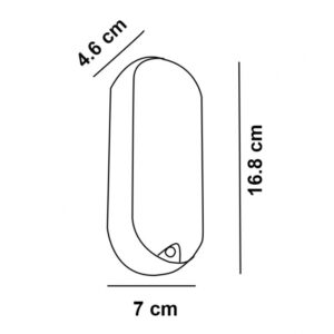 LED SVETILJKA BL1 ELIPSA 12W 4000K IP65 BELA 18