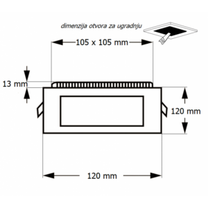 LED PANEL KA-S1 6W 4000K 18