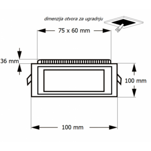 LED PANEL U/Z KNS2-06W 4000K 18