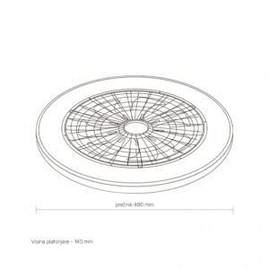 LED PLAFONJERA YL-FAN-01 48W 3000K/4000K/6500K BELA DIMOBILNA 18