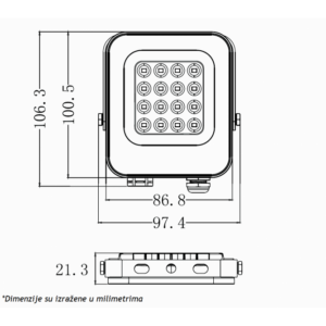 LED REFLEKTOR IK03 10 W 6500K 18