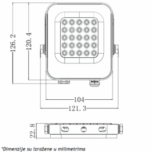 LED REFLEKTOR IK03 20 W 6500K 18