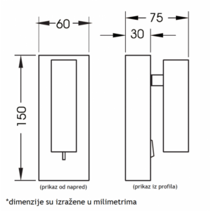 LED SVETILJKA JM-063 ZIDNA 3W 3000K BRONZA/CRNA 18