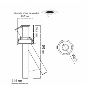 LED SVETILJKA LM6004-21 3W 3000K BELA 18