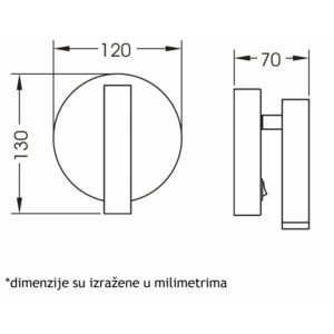 LED SVETILJKA JM-060 ZIDNA 3W 3000K + USB 5V 2A BELA 18