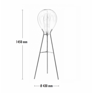 LUNA 192 PODNA LAMPA 1*E27 MESING 18