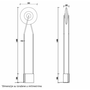 LUNA 240 PODNA LAMPA 8W 3000K DIM 18