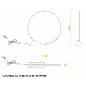 LUNA 246 STONA LAMPA 11W 2700K 18