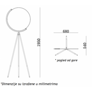 LUNA 247 PODNA LAMPA 15W 2700K 18