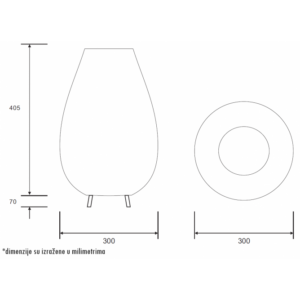 LUNA 289 PODNA LAMPA 8W 3000K 18