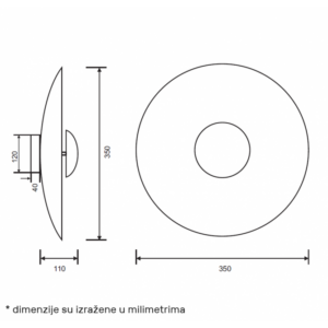 LUNA 306 ZIDNA LAMPA 12W 3000K 18