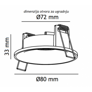 ROZETNA JM-050 1*GU10 BELA 18