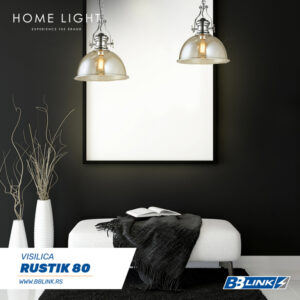 RUSTIK 80 VISILICA 1*E27 CHROME/COGNAC 18